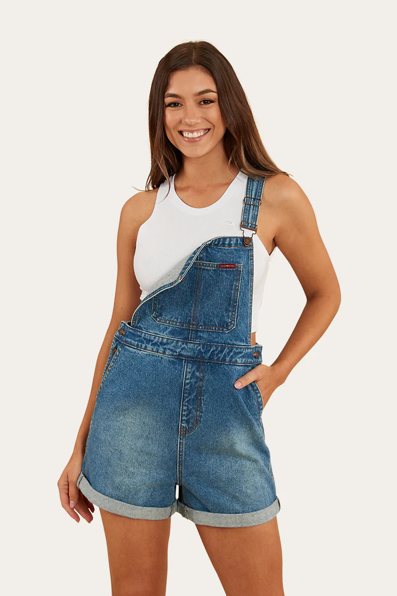 Ringers Western Womens Weekender Overall - Mid Wash Blue