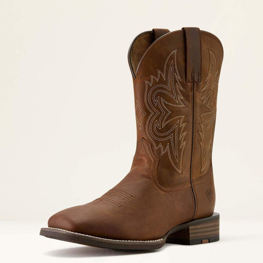 Ariat Men's Western Big Rig Wide Square Toe Cowboy Boot - Distressed Brown
