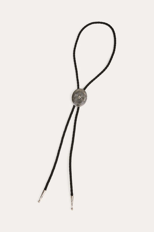 Ringers Western Sunset Silver-Plated Bolo Tie - Antique Silver