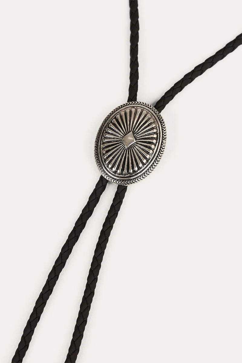 Ringers Western Sunset Silver-Plated Bolo Tie - Antique Silver