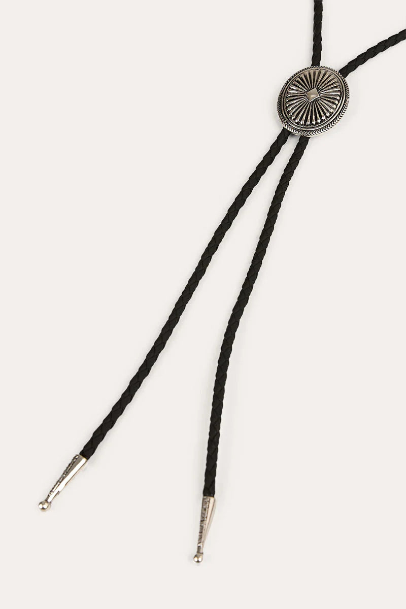 Ringers Western Sunset Silver-Plated Bolo Tie - Antique Silver