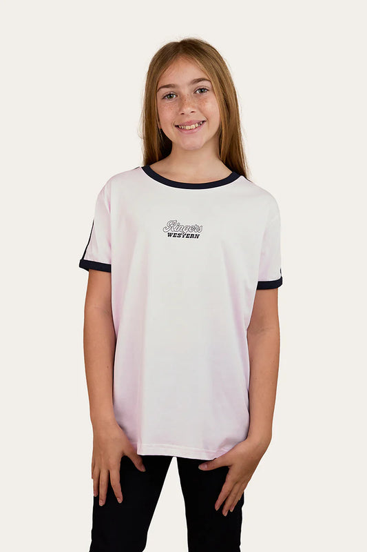 Ringers Western Western Wonder Girls Ringer T-Shirt - Barely Pink