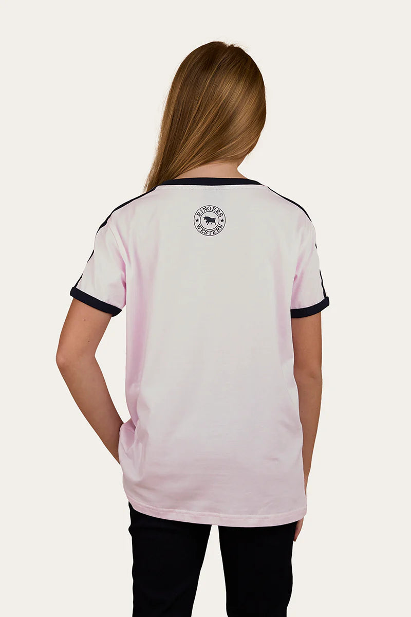 Ringers Western Western Wonder Girls Ringer T-Shirt - Barely Pink