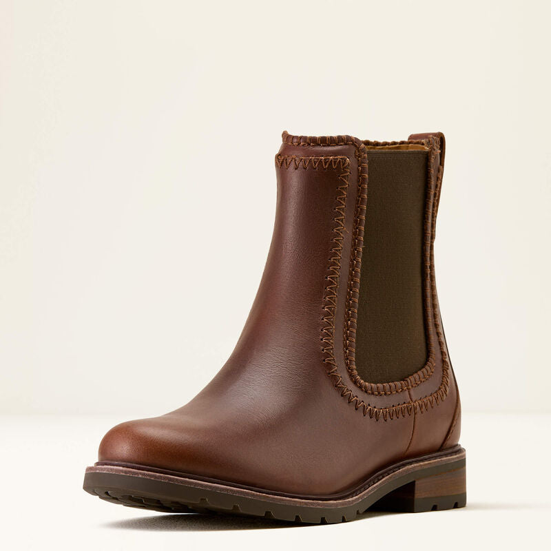 Ariat Women's Wexford Whipstitch Chelsea Boot - Deep Cognac