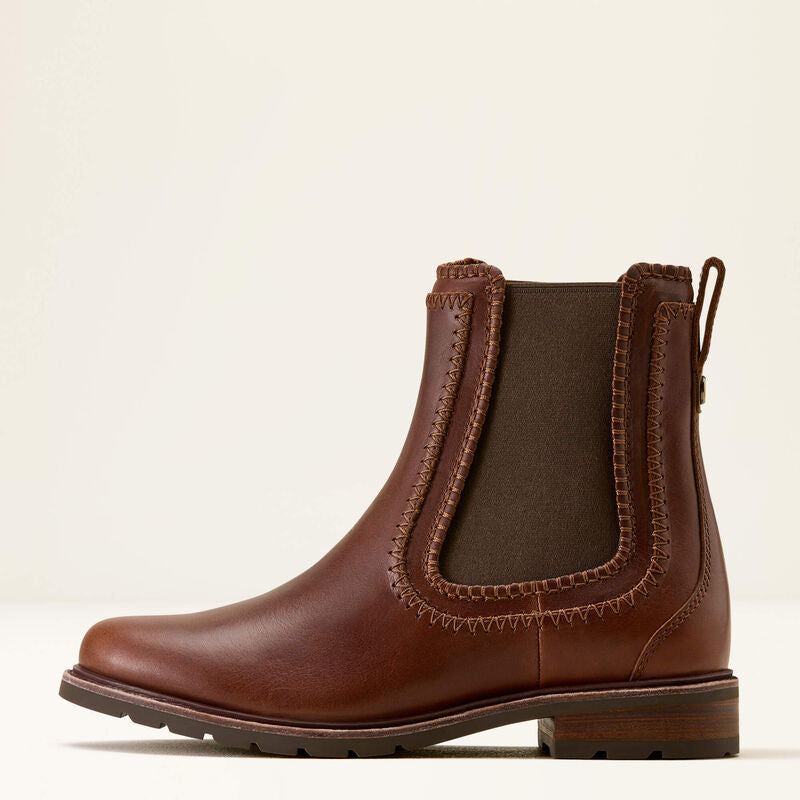Ariat Women's Wexford Whipstitch Chelsea Boot - Deep Cognac