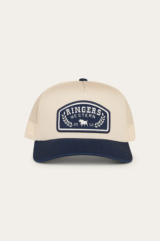 Ringers Western Wheatbelt Trucker Cap - Off White/Navy