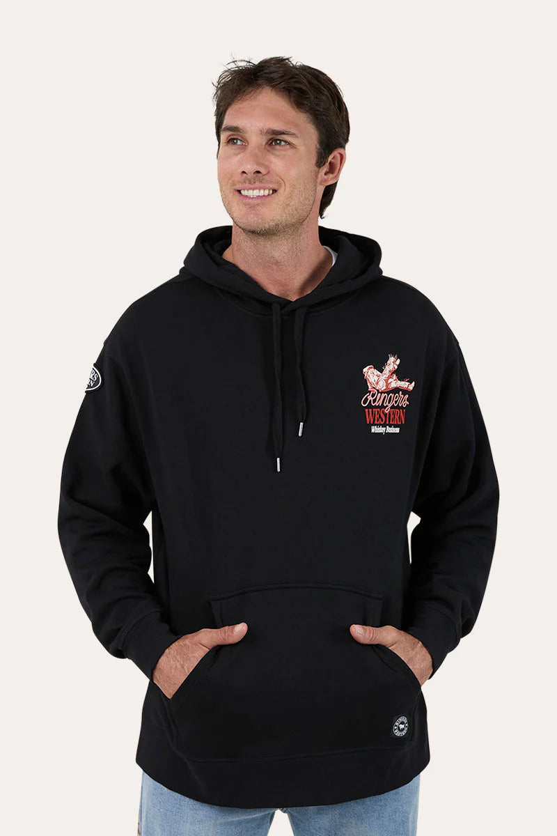 Ringers Western Mens Whiskey Business Pullover Hoodie - Black