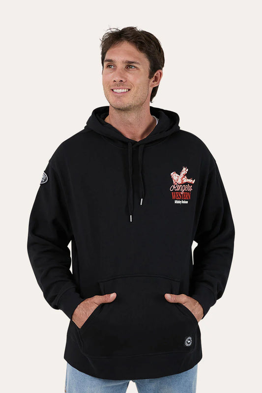 Ringers Western Mens Whiskey Business Pullover Hoodie - Black