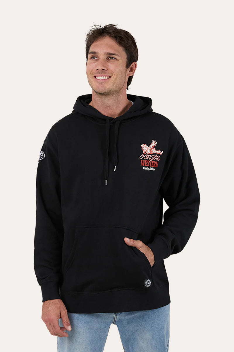 Ringers Western Mens Whiskey Business Pullover Hoodie - Black