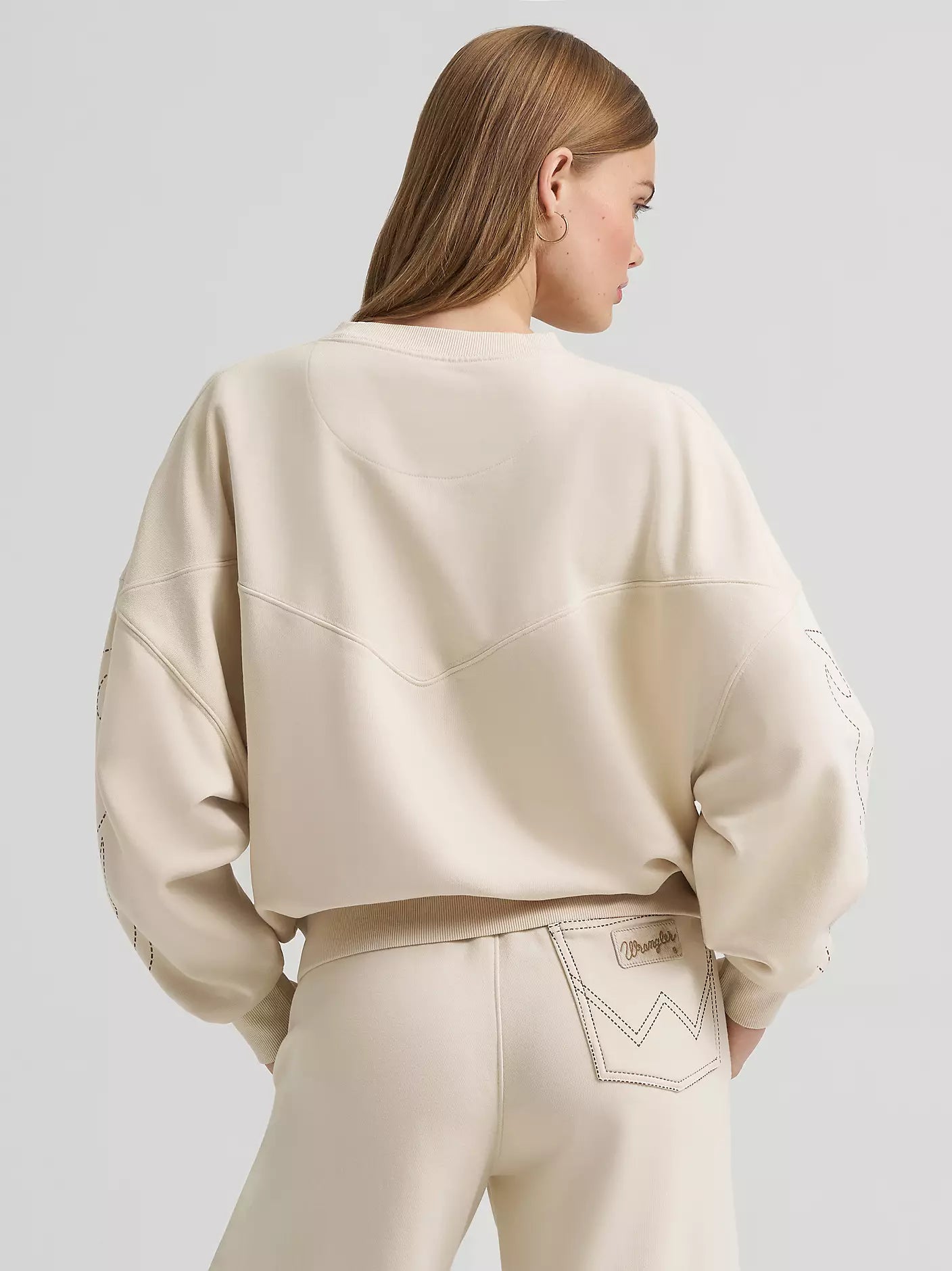 Wrangler® Lainey Wilson Cowboy Sweatshirt - Cocoa Creme