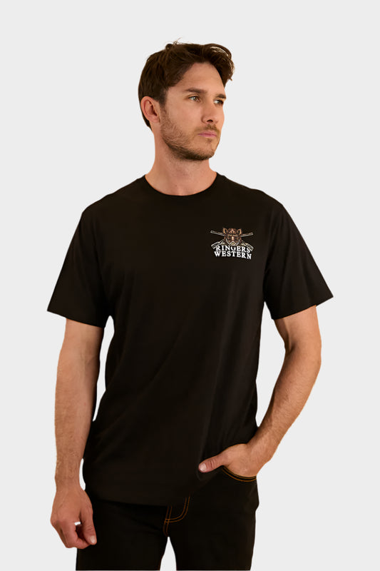 Ringers Western Mens Wild Boar Loose Fit T-Shirt - Black