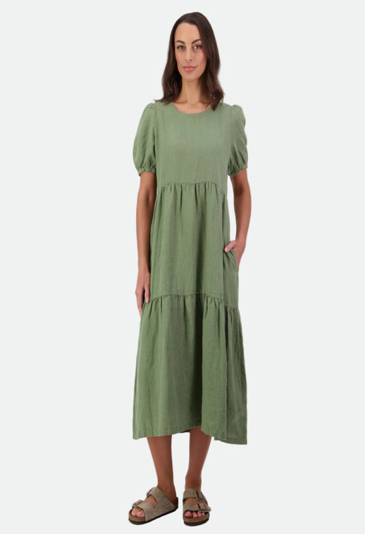 Swanndri Women's Alma Gathered Dress - Clover