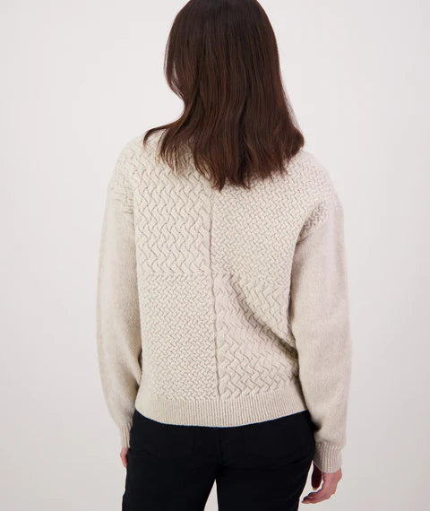 Swanndri Women's Amberley Knit Crew - Biscotti Marle