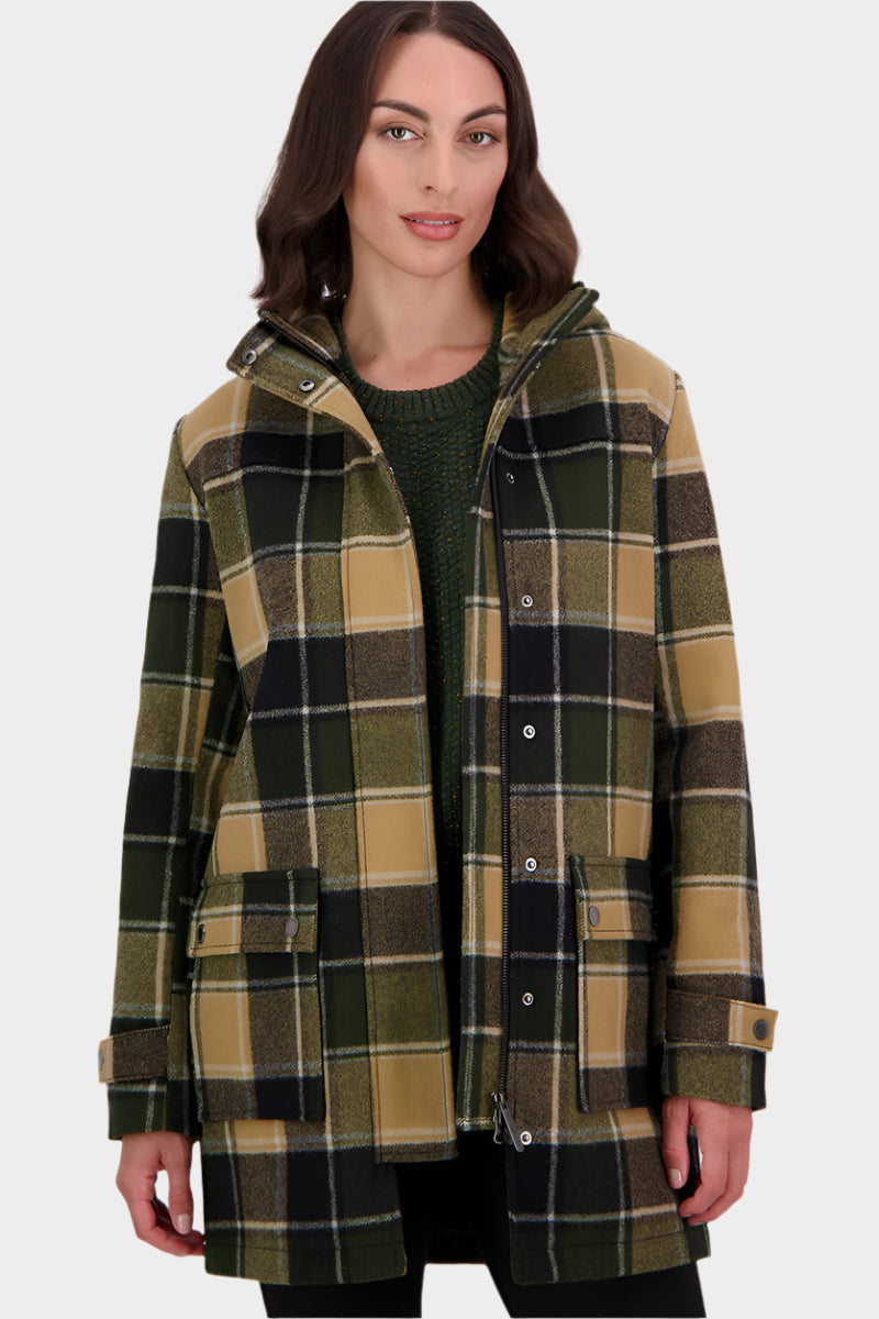 Swanndri Women's Annmore Wool Overcoat - Denver Check