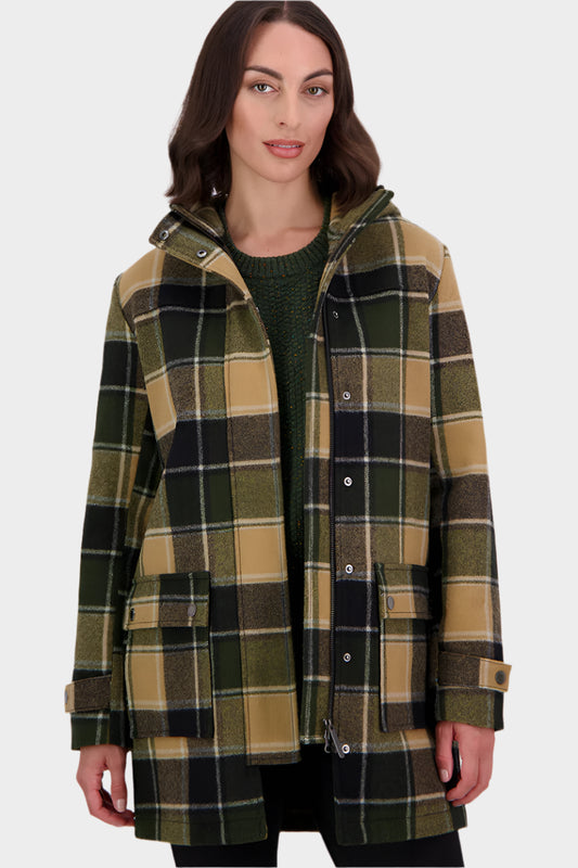 Swanndri Women's Annmore Wool Overcoat - Denver Check