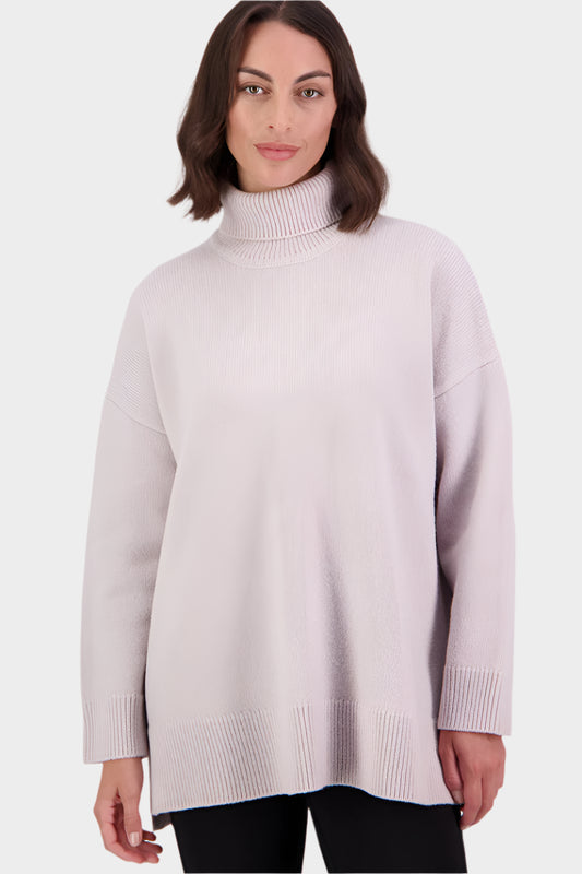 Women's Brunner Merino Roll Neck Knit - Pumice