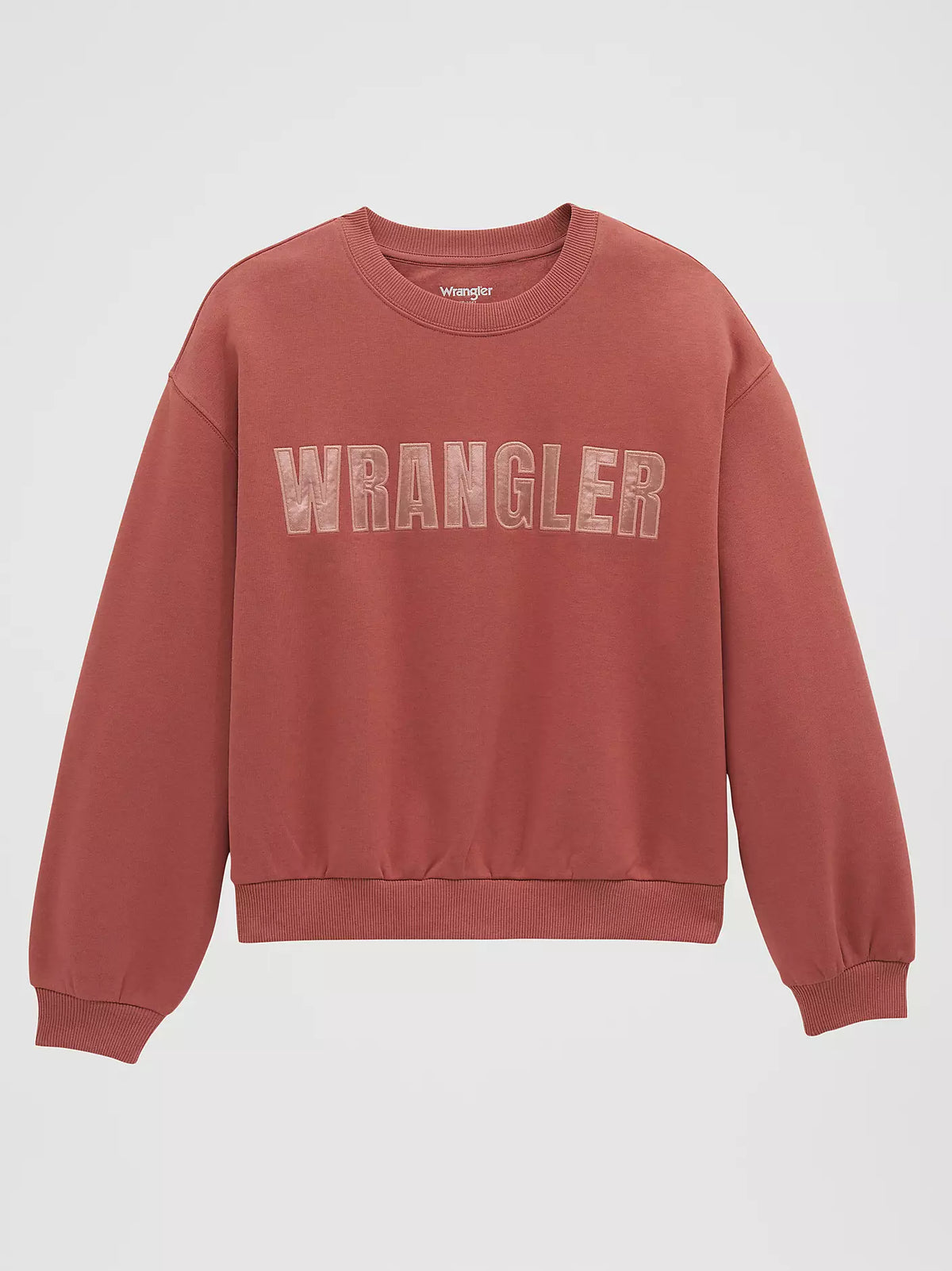 Wrangler Women's Logo Canyon Crew Pullover - Withered Rose
