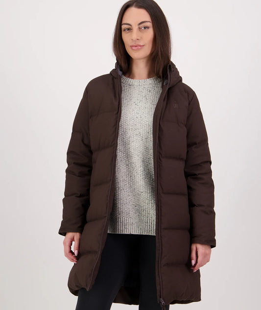Swanndri Women's Nimbus Longline Down Coat - Espresso