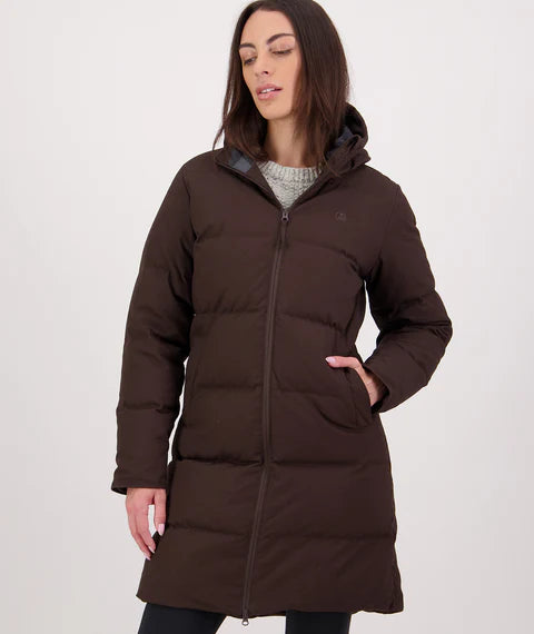 Swanndri Women's Nimbus Longline Down Coat - Espresso