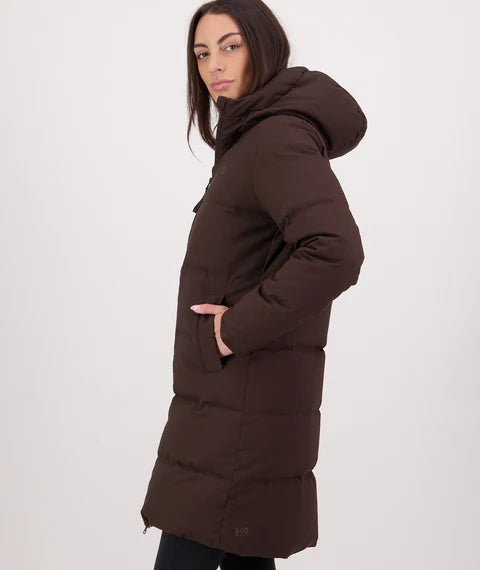 Swanndri Women's Nimbus Longline Down Coat - Espresso