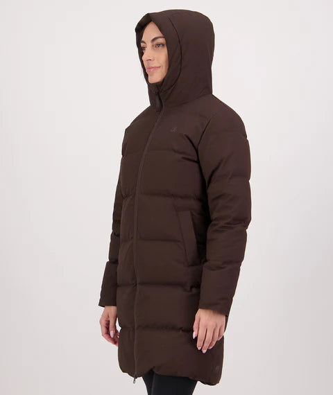 Swanndri Women's Nimbus Longline Down Coat - Espresso