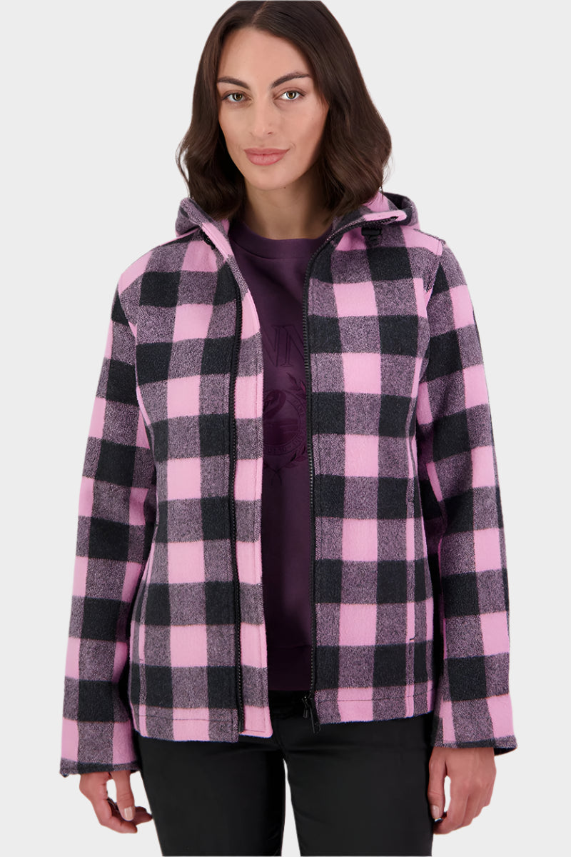 Women's Seattle V2 Wool Hoodie -Shadow/Blossom Check