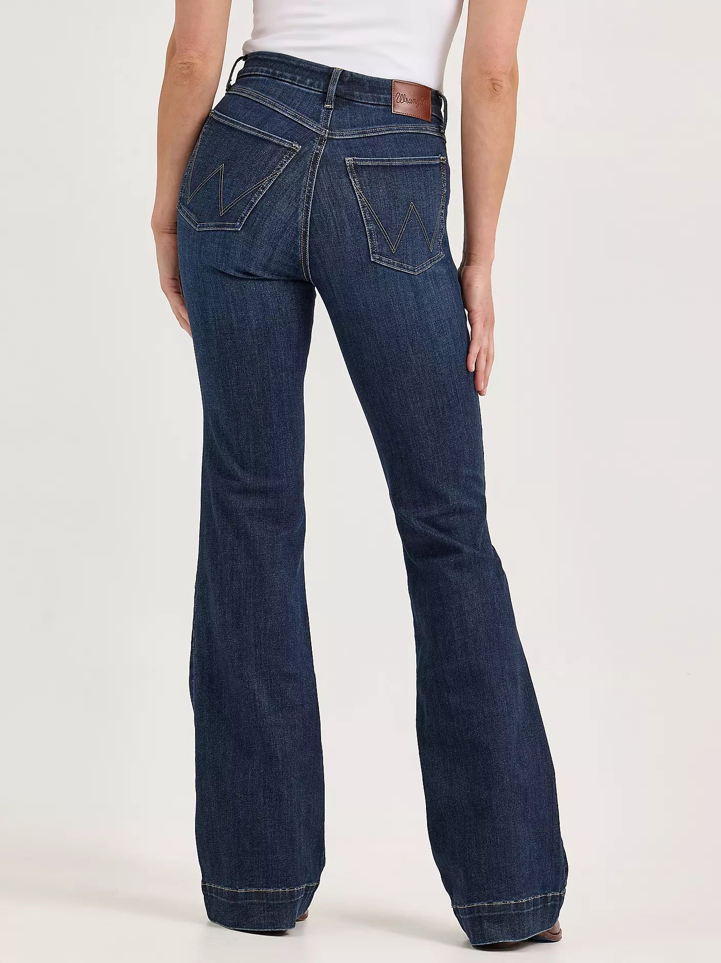 Wrangler Women's BESPOKE High Rise Trouser Jean -  Blue - Dark