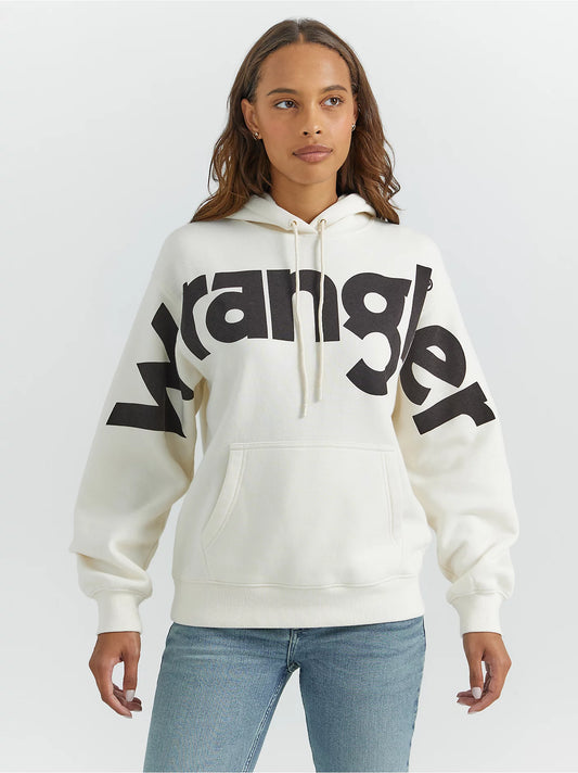 Wrangler Women's Bold Logo Hoodie - White