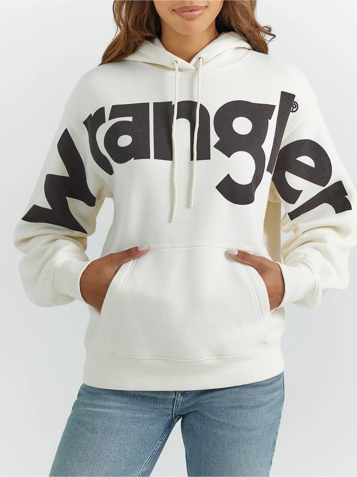 Wrangler Women's Bold Logo Hoodie - White