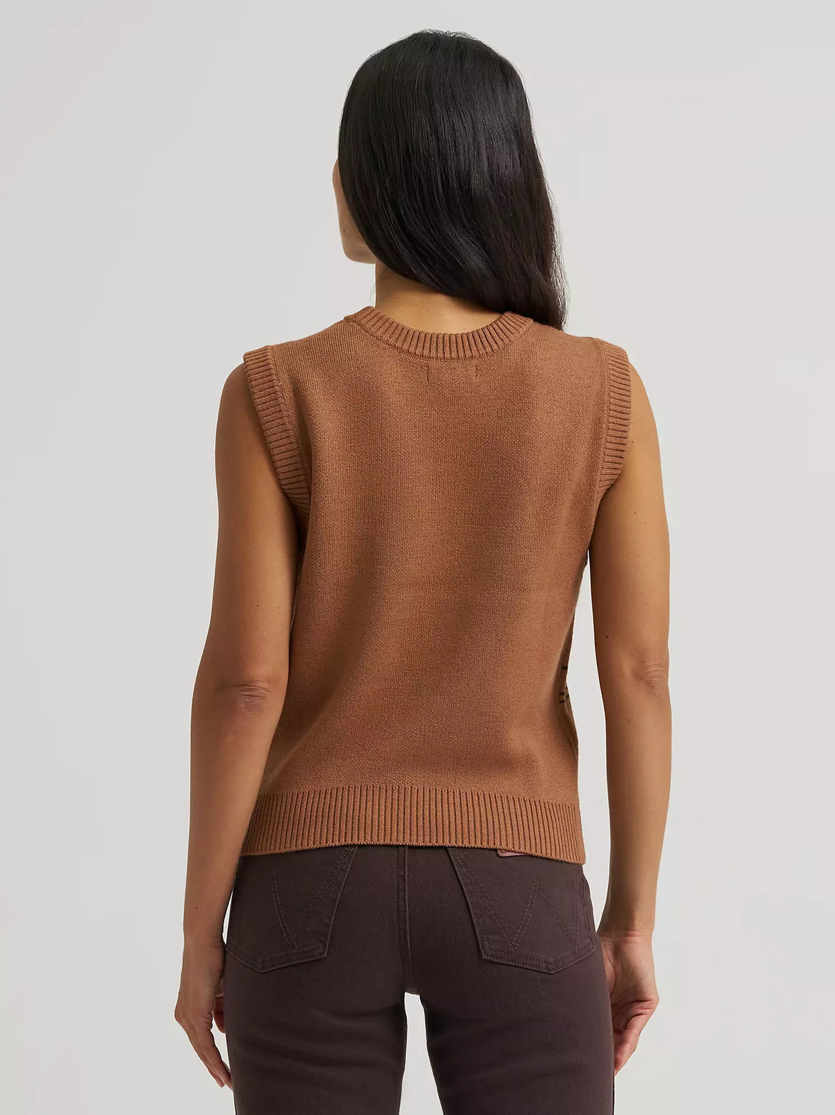 Wrangler Women's Horse Sweater Vest - Brown