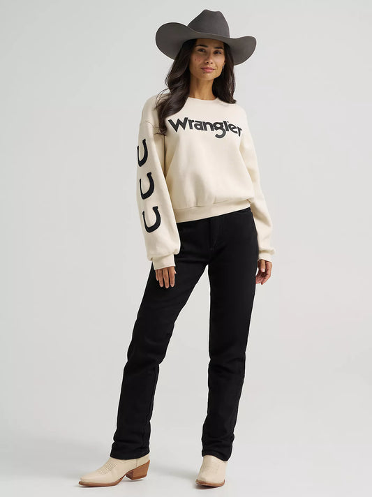 Wrangler Women's Lucky Logo Crew Sweatshirt