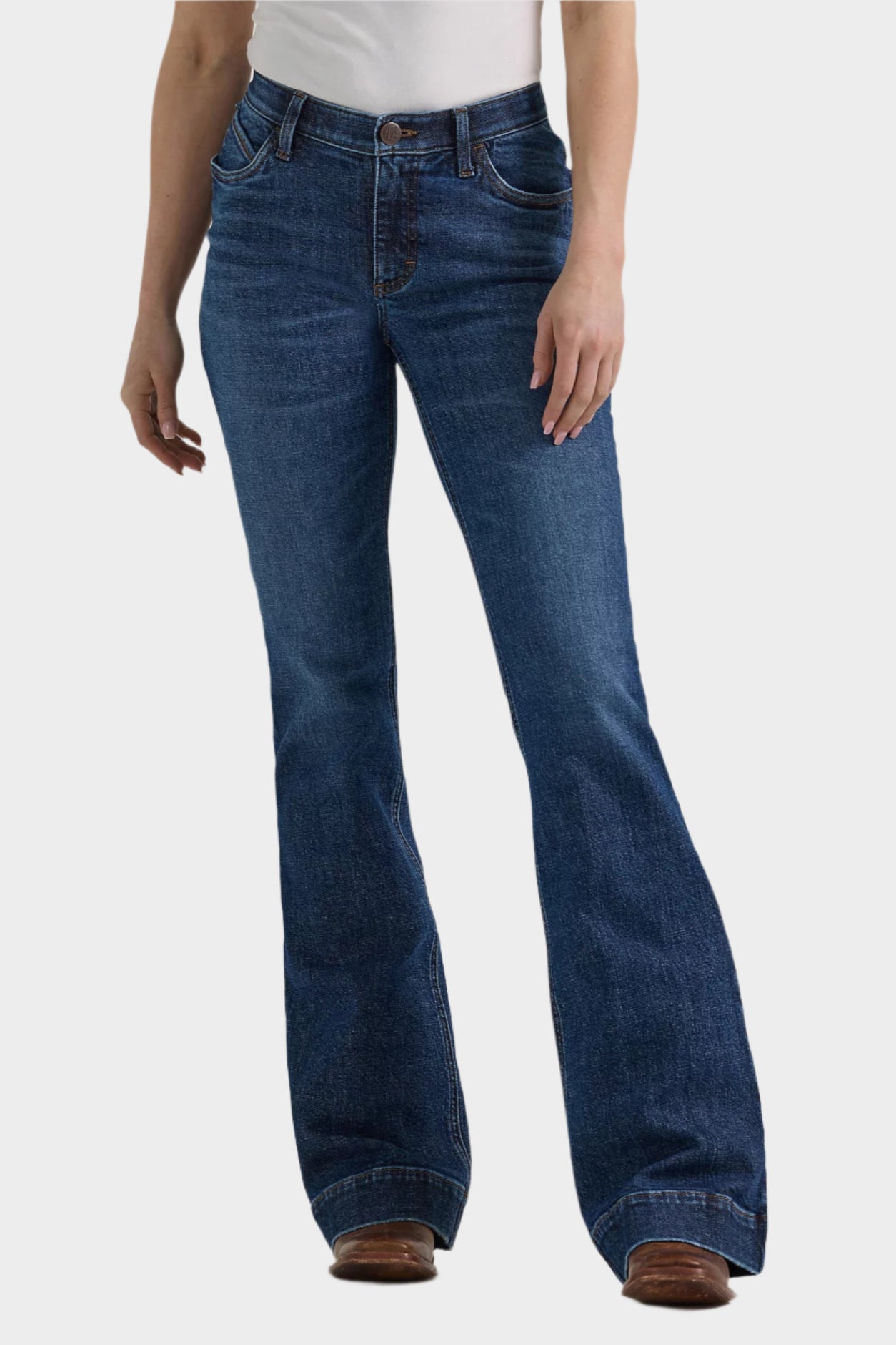 Wrangler Women's Ultimate Riding Jean Willow Mid-Rise Trouser 34Leg