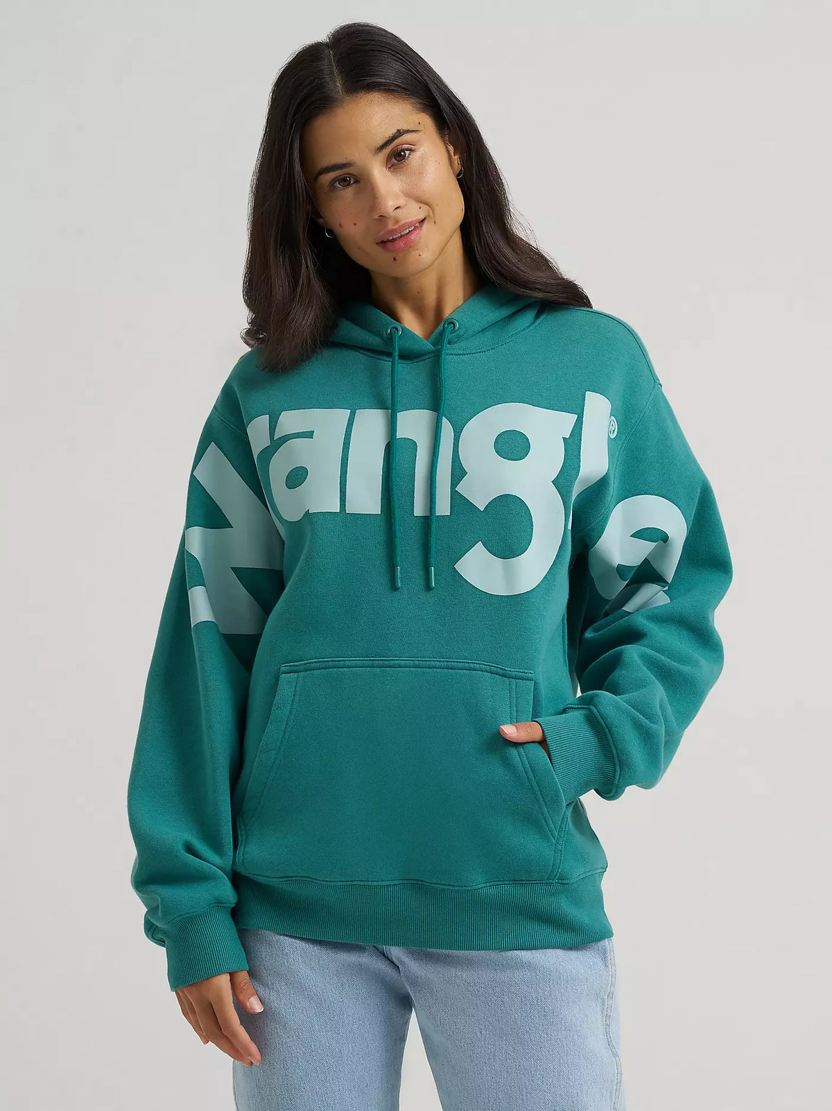 Women’s Wrangler Wide Open Spaces Logo Hoodie - Teal Dream
