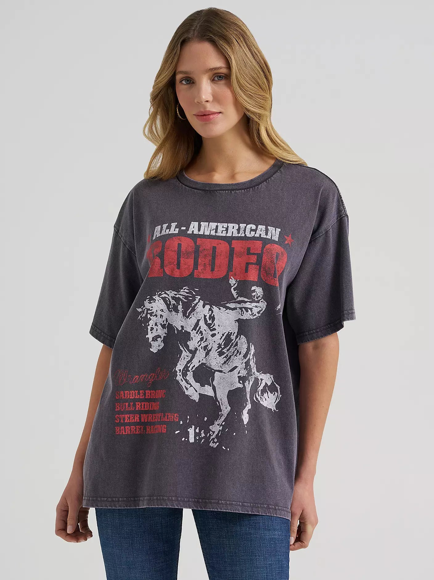 Wrangler Women's All American Rodeo Oversized Tee - Phantom