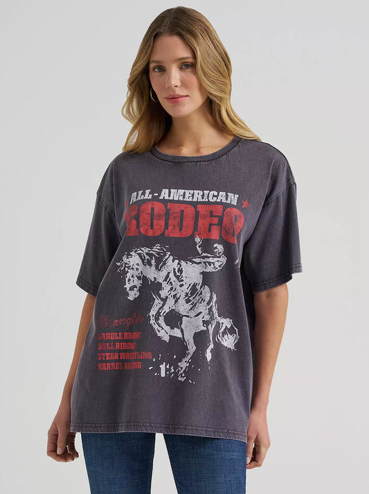 Wrangler Women's All American Rodeo Oversized Tee - Phantom