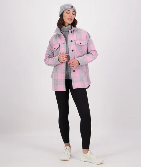 Swanndri Women's Anchorage V2 Wool Shirt Jacket - Rose Quartz Check