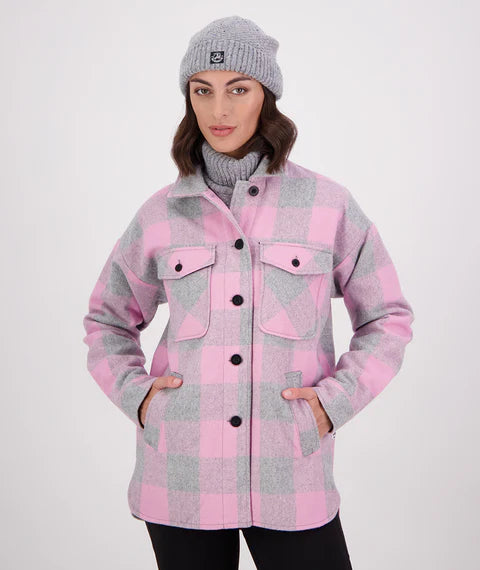 Swanndri Women's Anchorage V2 Wool Shirt Jacket - Rose Quartz Check