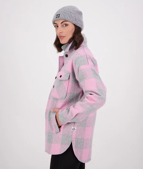 Swanndri Women's Anchorage V2 Wool Shirt Jacket - Rose Quartz Check