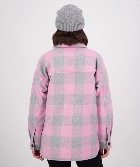 Swanndri Women's Anchorage V2 Wool Shirt Jacket - Rose Quartz Check
