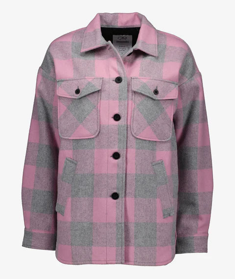 Swanndri Women's Anchorage V2 Wool Shirt Jacket - Rose Quartz Check