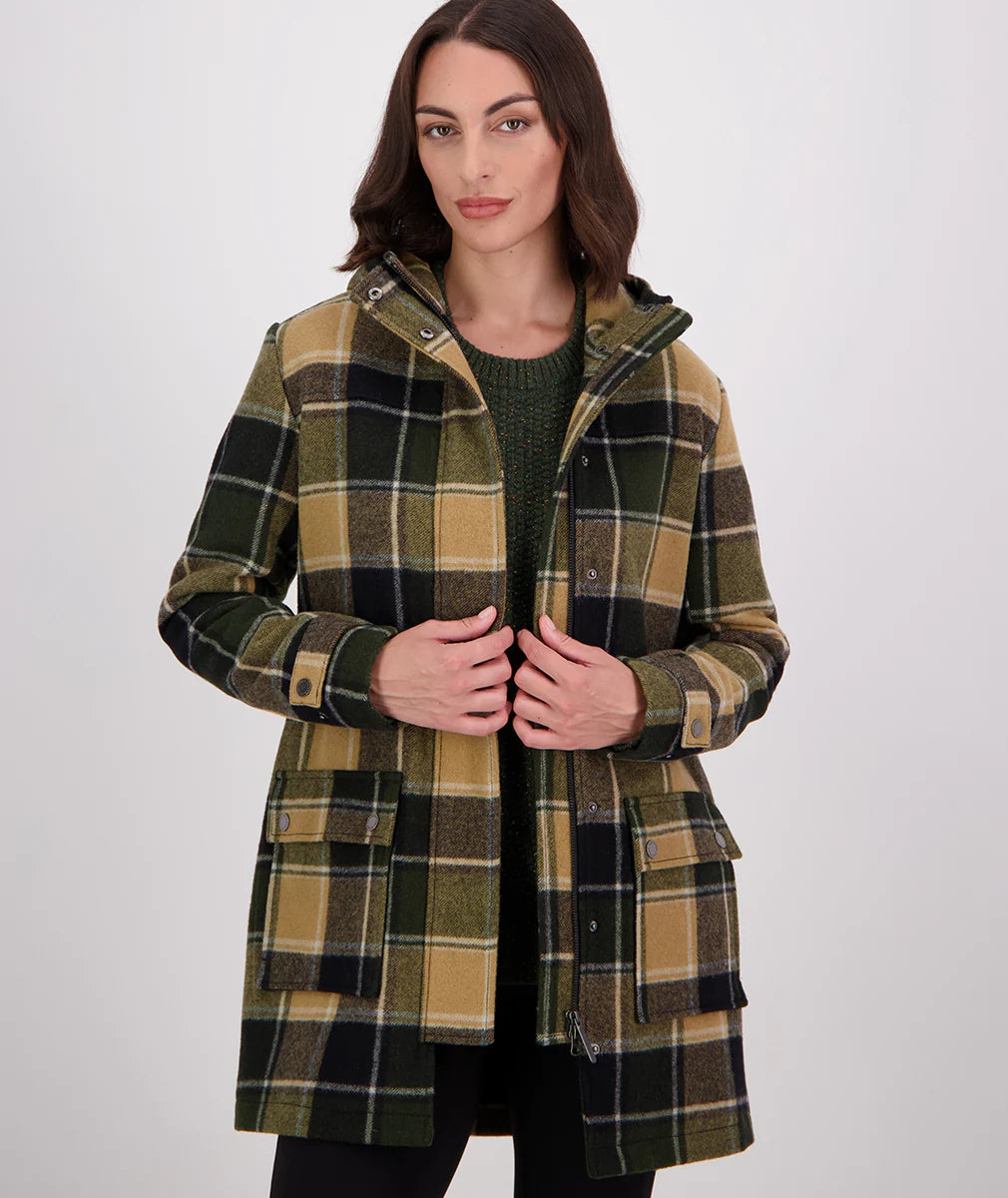 Swanndri Women's Annmore Wool Overcoat - Denver Check