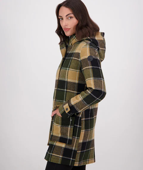 Swanndri Women's Annmore Wool Overcoat - Denver Check