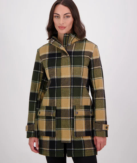 Swanndri Women's Annmore Wool Overcoat - Denver Check