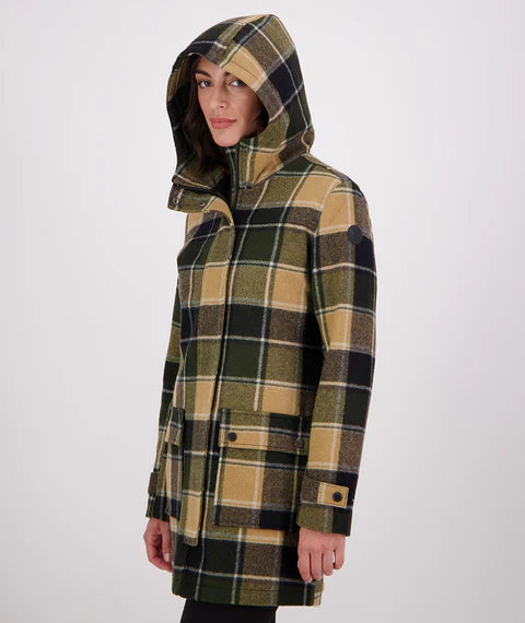 Swanndri Women's Annmore Wool Overcoat - Denver Check
