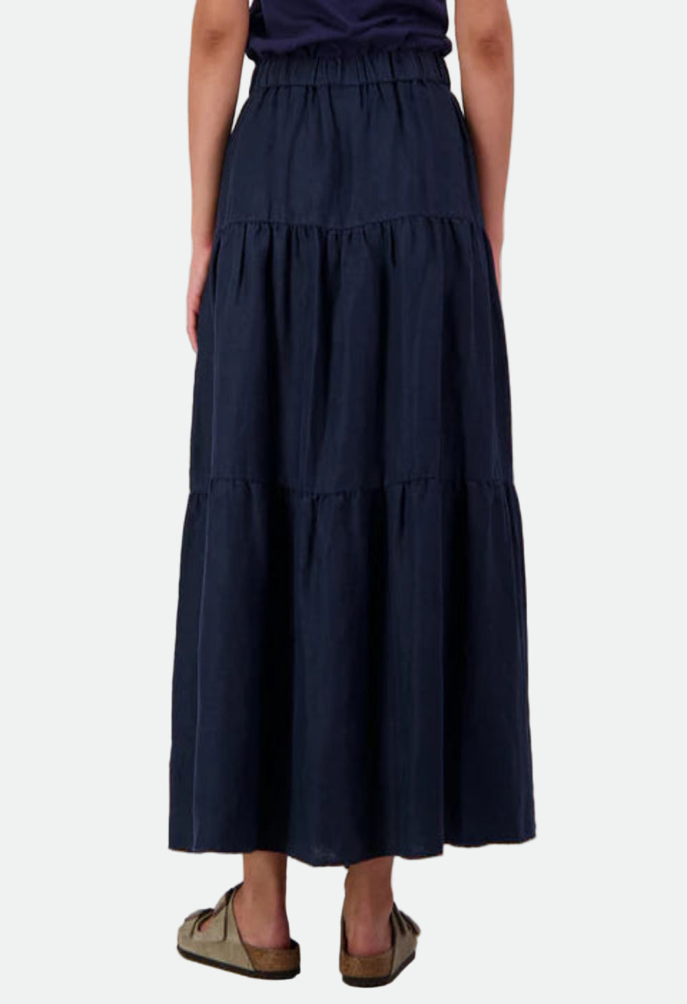 Swanndri Women's Audrey Linen Skirt - Navy