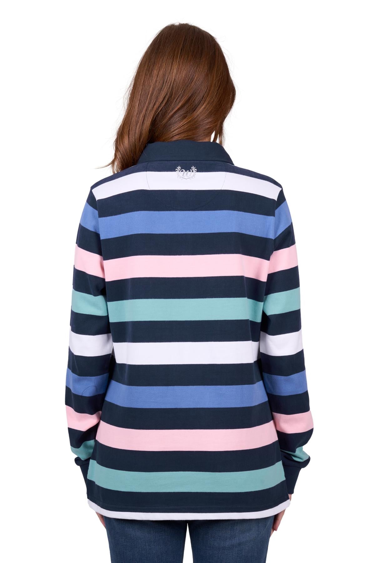 Wrangler Women’s Camden Stripe Rugby - NAVY/MULTI