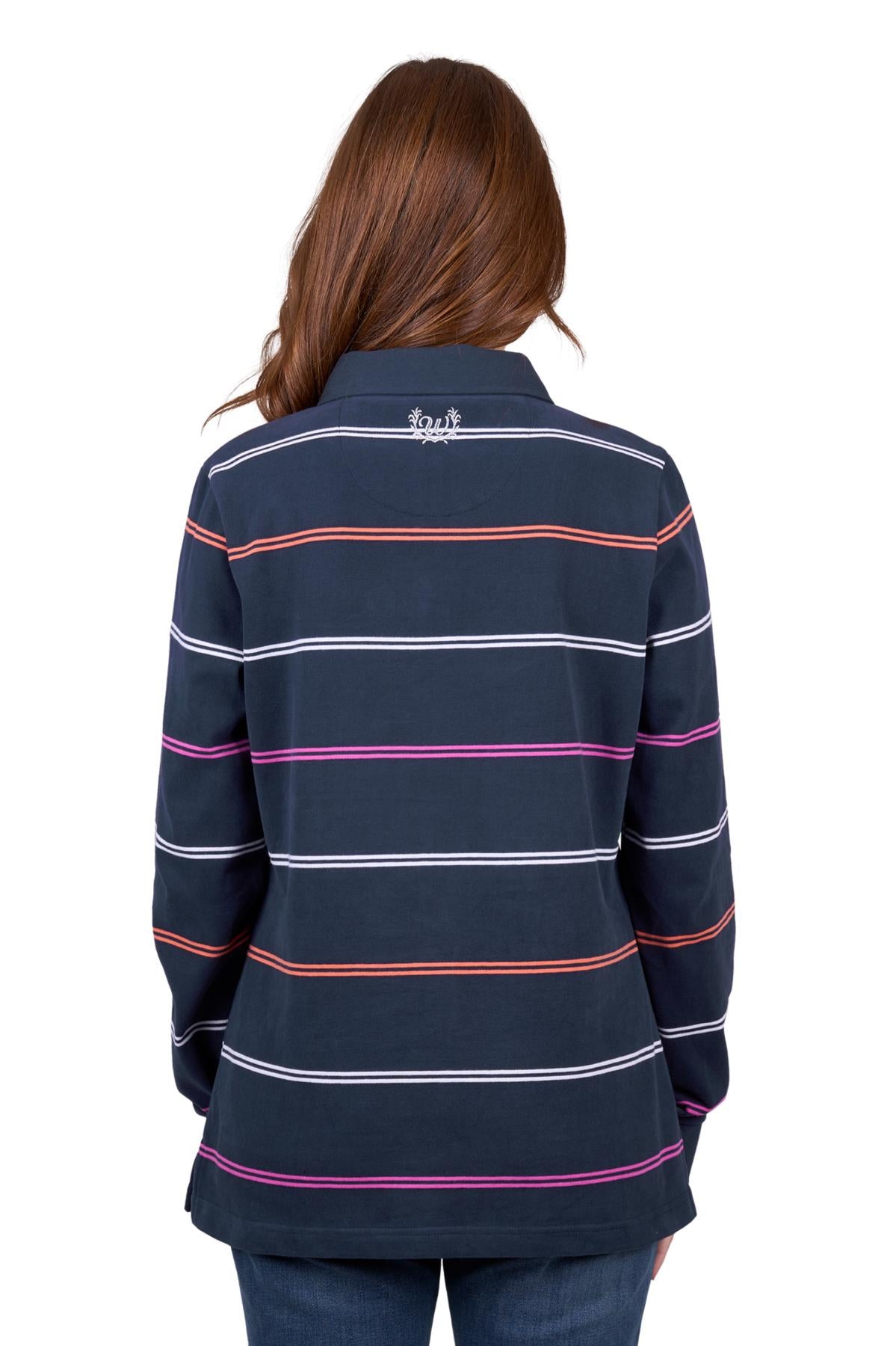 Wrangler Women’s Faith Stripe Rugby - NAVY/MULTI