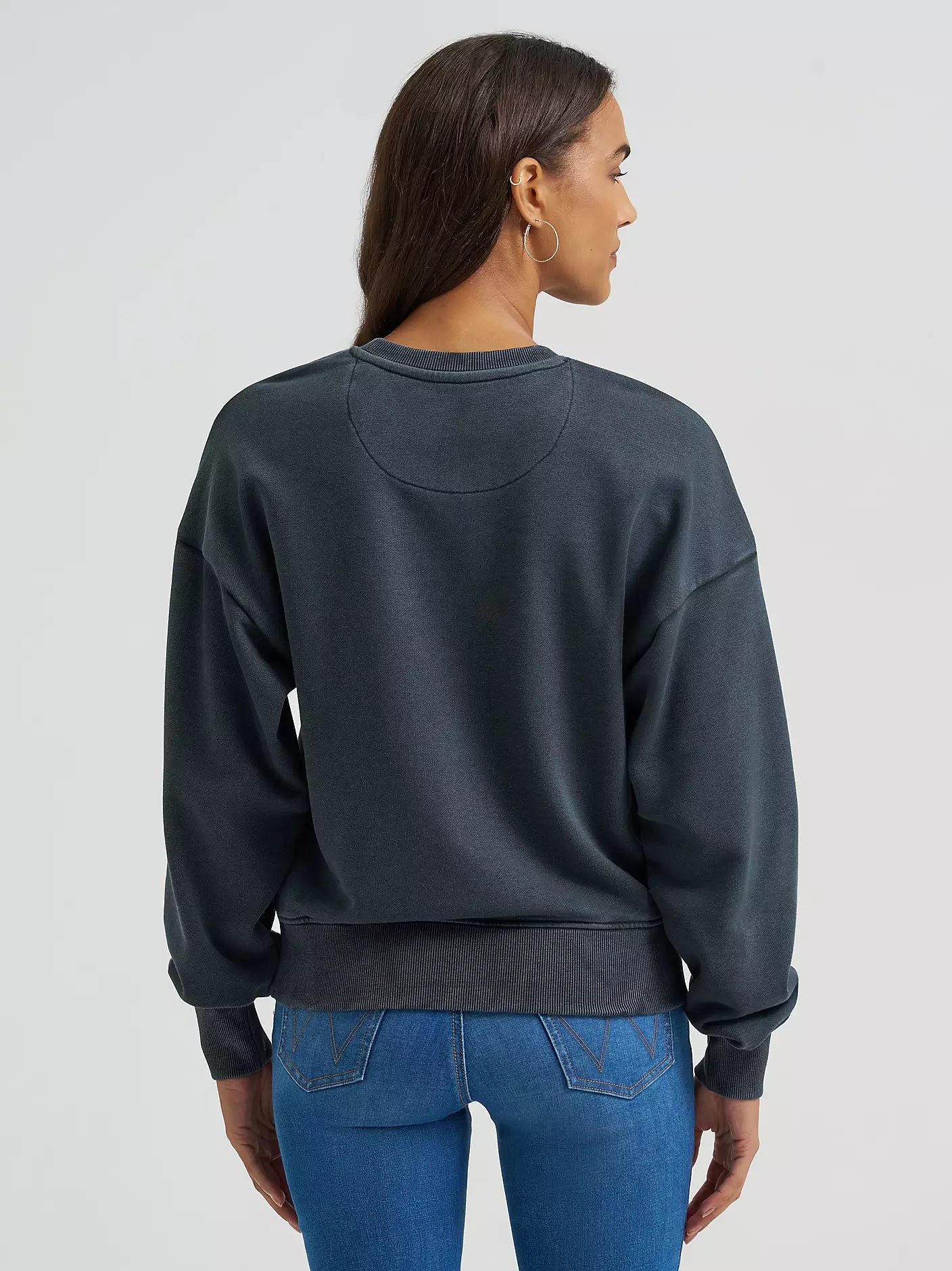 Wrangler Women's Get the Horns Cropped Sweatshirt - Jet Black