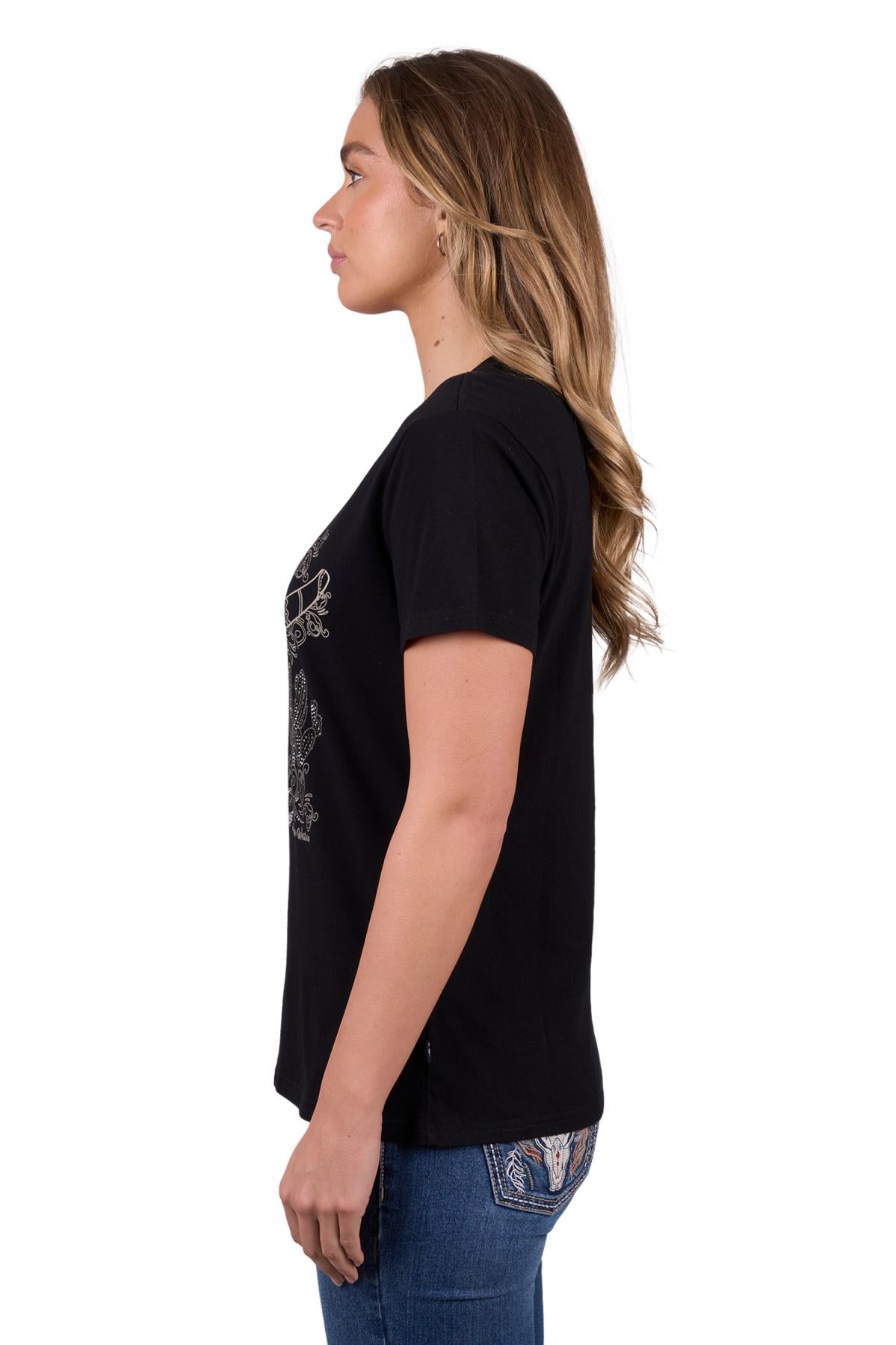 Pure Western Women’s Jocelyn Short Sleeve Tee - Black