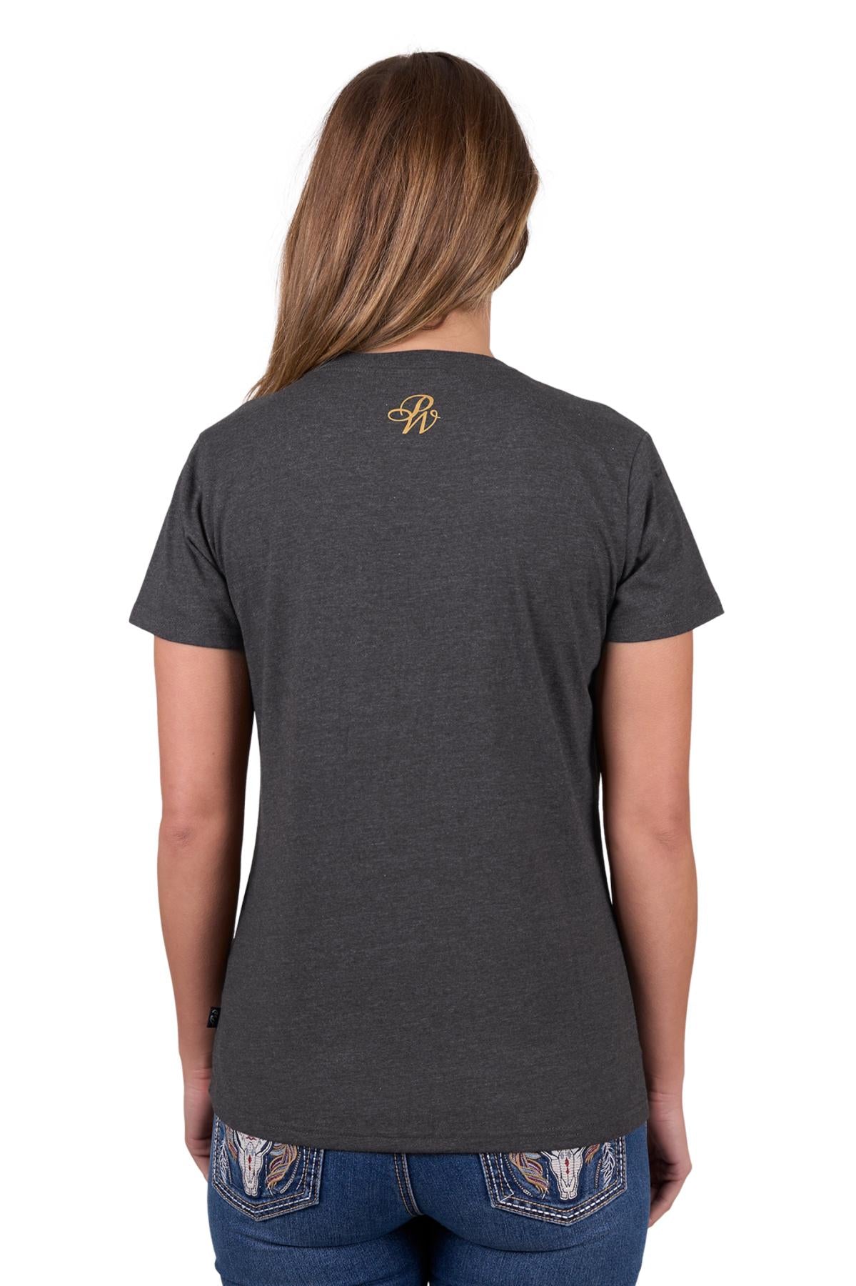 Pure Western Women’s Kendra Short Sleeve Tee - Charcoal/Marle